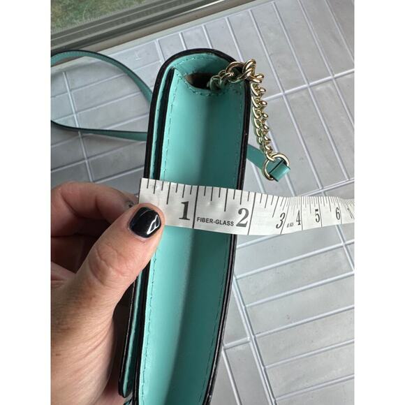 Kate Spade Byrd Wellesley Shoulder Bag Turquoise Leather Freshair - Picture 8 of 8